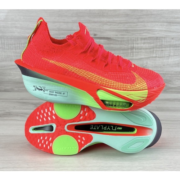 Nike Air Zoom Alphafly NEXT% 3 Bright Crimson Lime Blast FD8311-600 Men Size 8 - Picture 2 of 12